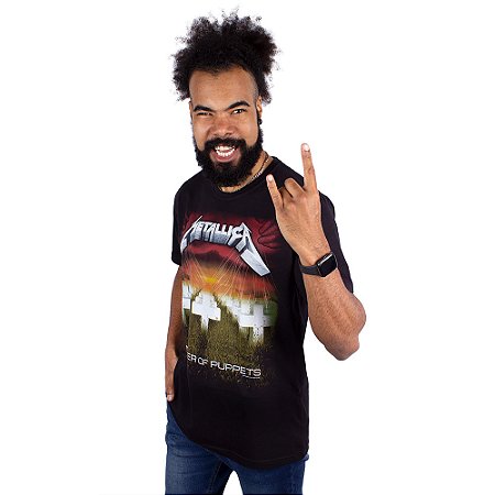 Camiseta Metallica Master Of Puppets Preta Oficial