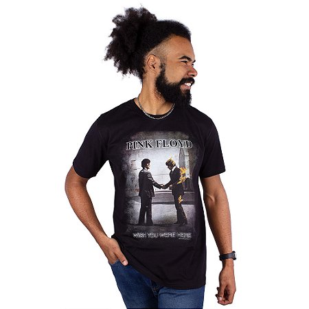 Camiseta Pink Floyd Wish You Preta Oficial