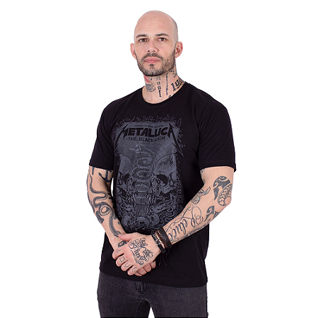 Camiseta Metallica The Black Álbum Preta Oficial