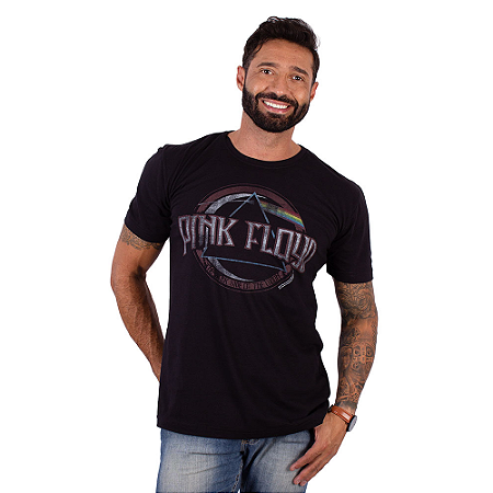 Camiseta Pink Floyd The Dark Side Preta Oficial