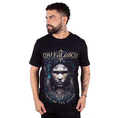 Camiseta Edu Falaschi Face Of The Storm Preta Oficial