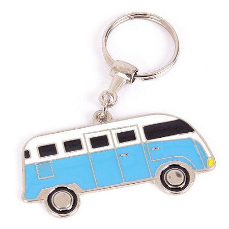Chaveiro Metal Kombi Azul Claro