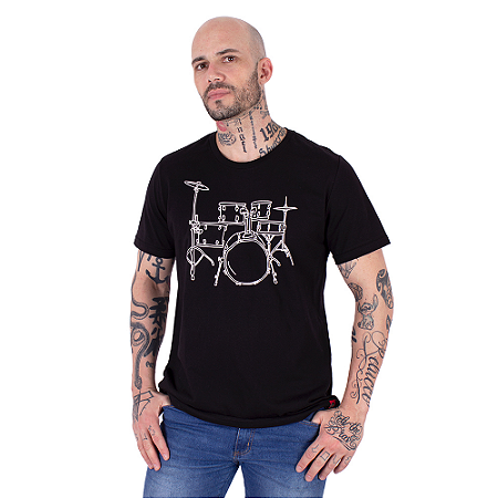 Camiseta Bateria Line Drum.