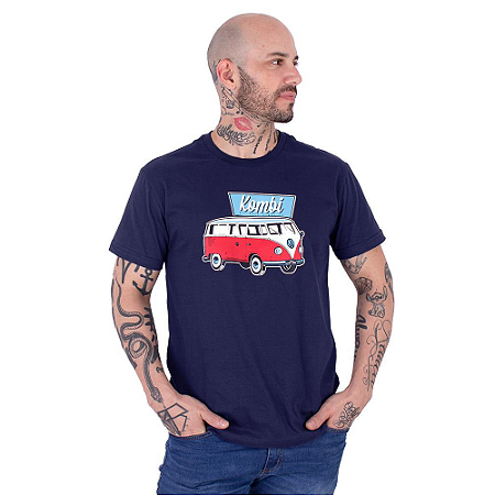 Camiseta Kombi Kombinha Marinho.