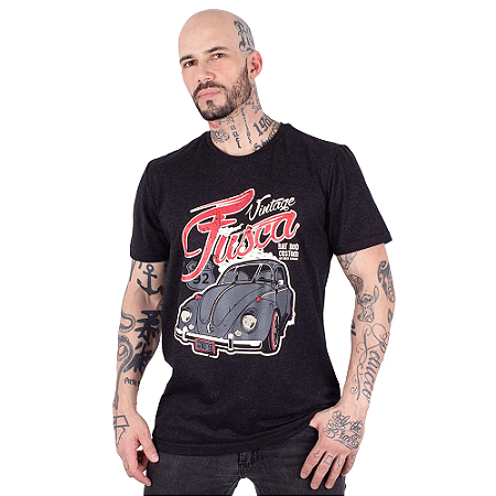 Camiseta Fusca Rat Preto Jaguar.