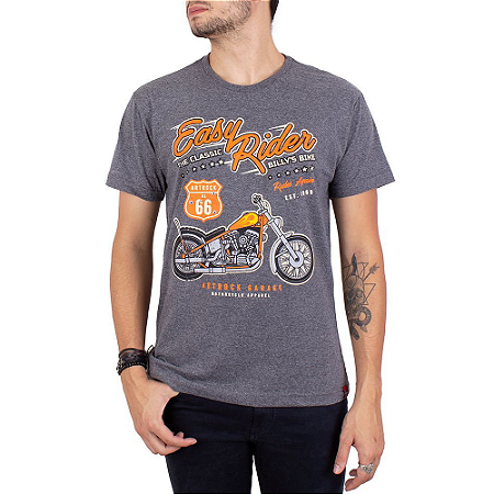 Camiseta Moto Easy Rider Grafite.