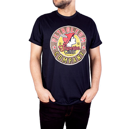 Camiseta Garage Petróleo Preta.