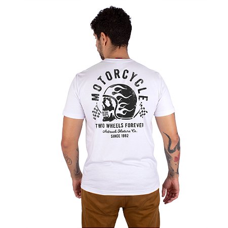 Camiseta Moto Caveira Two Wheels.