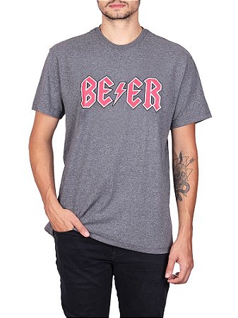 Camiseta Cerveja Beer Rain Grafite.