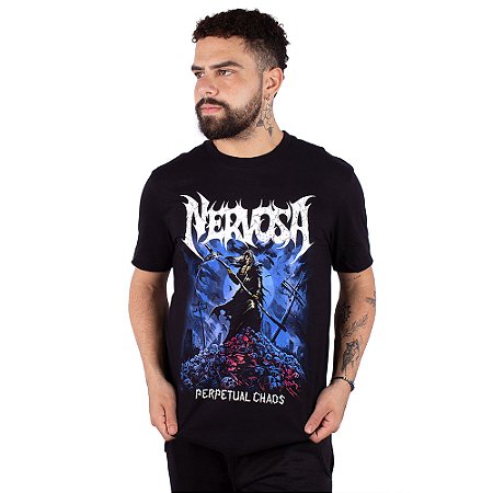 Camiseta Nervosa Perpetual Chaos Preta Oficial