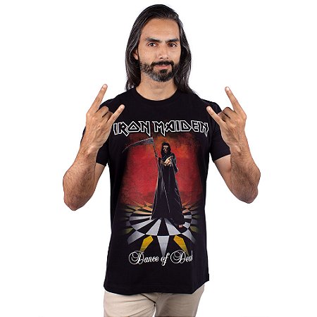 Camiseta Iron Maiden Dance of Death Preta Oficial