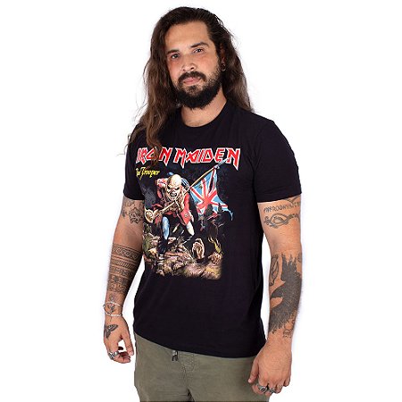 Camiseta Iron Maiden The Trooper Preta Oficial