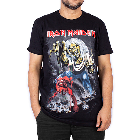Camiseta Iron Maiden The Number Of The Beast Preta Oficial