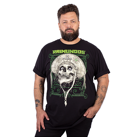 Camiseta Plus Size Raimundos 25 Anos Preta Oficial