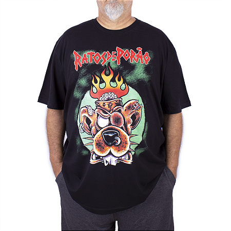 Camiseta Plus Size Ratos de Porão Preta Oficial