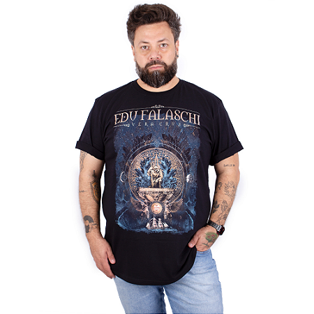 Camiseta Plus Size Edu Falaschi Vera Cruz Preta Oficial