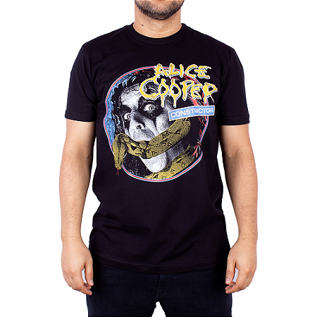 Camiseta Alice Cooper Constrictor Preta Oficial