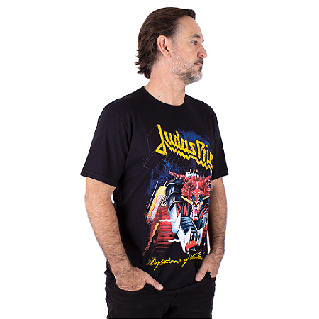 Camiseta Judas Priest Defenders Of The Faith Preta Oficial