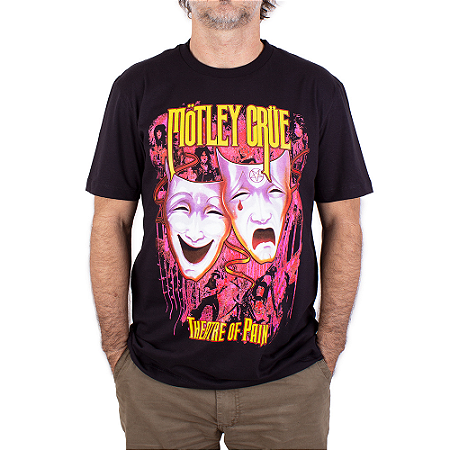 Camiseta Mötley Crüe Preta Oficial