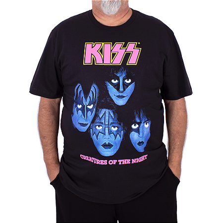 Camiseta Plus Size Kiss Creature Of The Night Preta Oficial