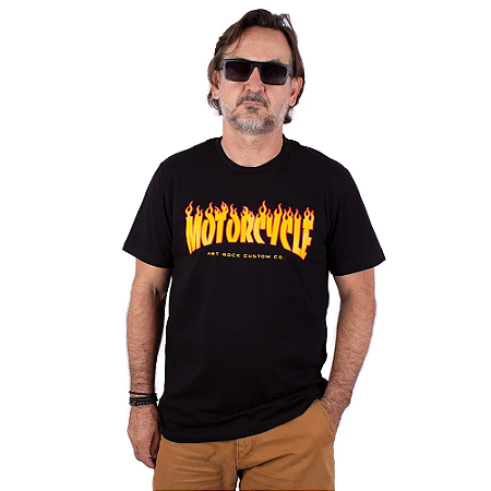 Camiseta Motorcycle Preta.