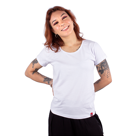 Camiseta Feminina Básica Branca