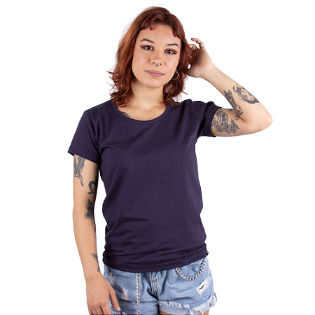 Camiseta Feminina Básica Marinho