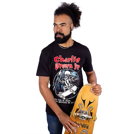 Camiseta Charlie Brown Jr. Skate Preta Oficial