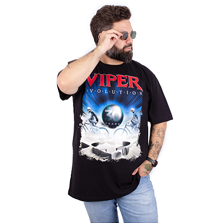 Camiseta Plus Size Viper Evolution Preta Oficial