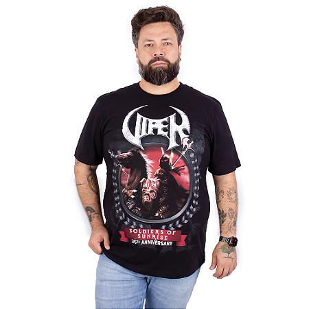 Camiseta Plus Size Viper Soldiers Preta Oficial