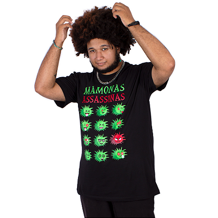 Camiseta Plus Size Mamonas Assassinas Preta Oficial