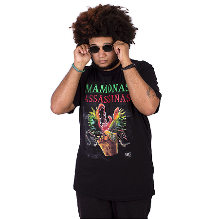 Camiseta Plus Size Mamonas Assassinas Preta Oficial
