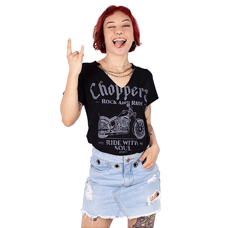 Blusa Corrente Moto Choppers Soul Preta
