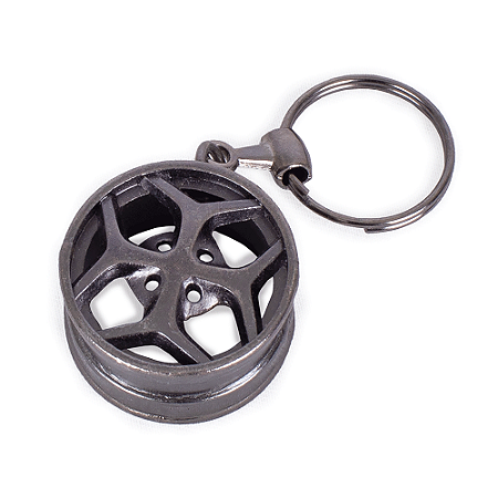 Chaveiro Metal Roda Cromada