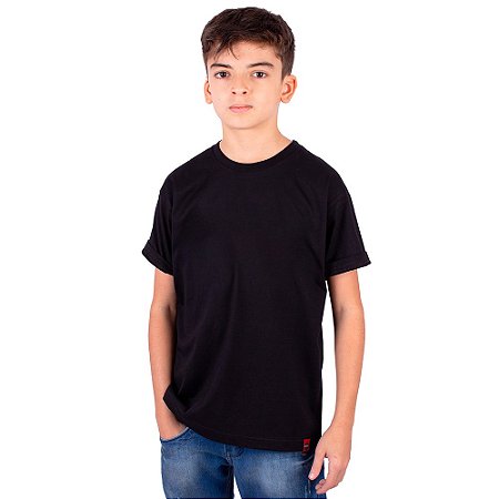 Camiseta Juvenil Básica Preta