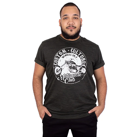 Camiseta Moto Members Verde Army.