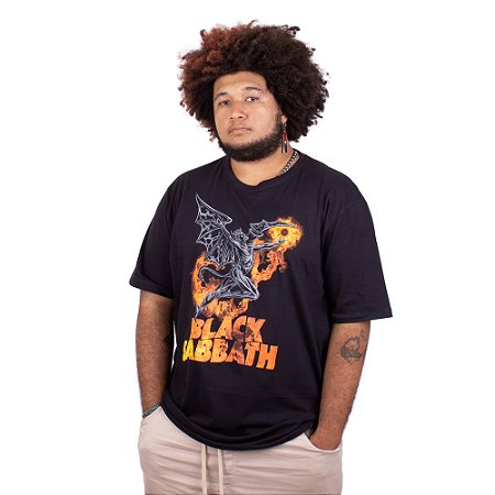 Camiseta Plus Size Black Sabbath Henry Preta Oficial