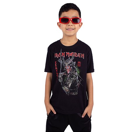 Camiseta Juvenil Iron Maiden Senjutsu Preta Oficial