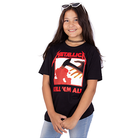 Camiseta Juvenil Metallica Kill 'Em All Preta Oficial