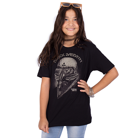 Camiseta Juvenil Black Sabbath Preta Oficial