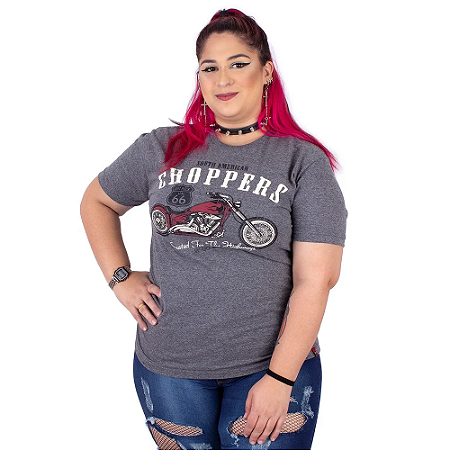 Camiseta Moto Choppers Grafite.