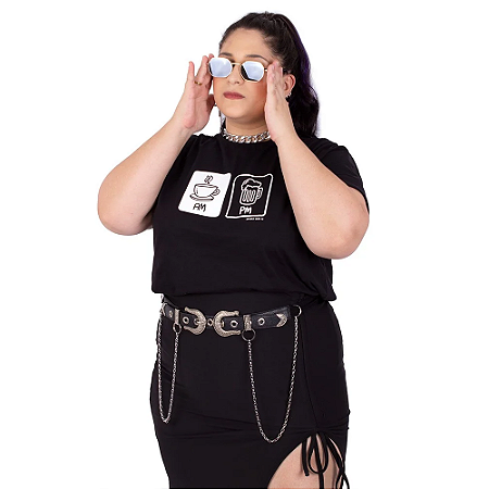 Camiseta Cerveja AM PM Preta.