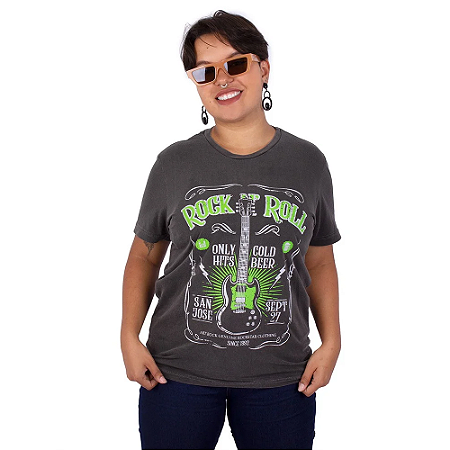 Camiseta Estonada Rock Only Hits Preta.