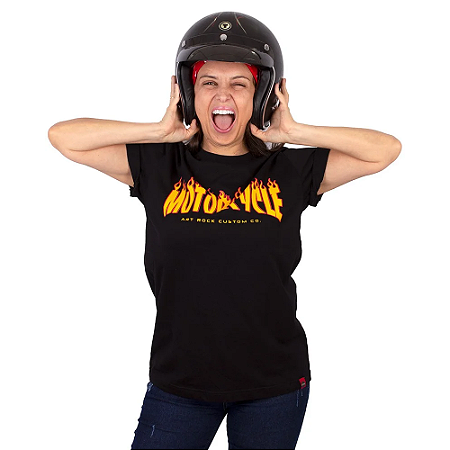 Camiseta Motorcycle Preta.