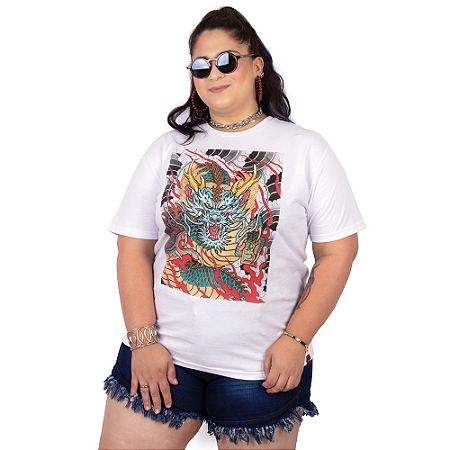 Camiseta Christian Arae Dragão Ryu Branca.