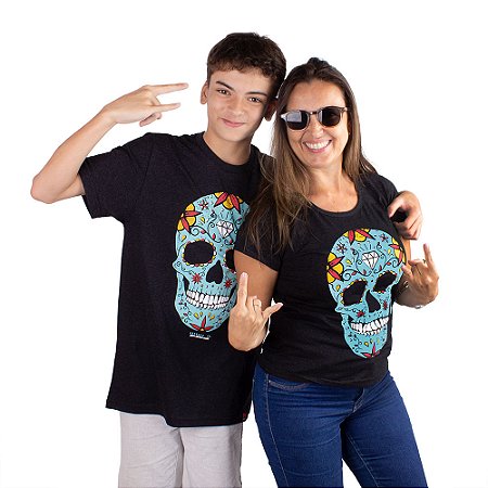 Tal Mãe Tal Filhos Caveira Mexicana Preta