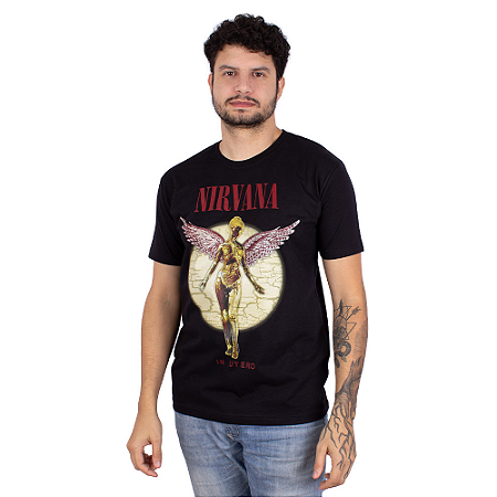 Camiseta Nirvana In Utero Preta Oficial