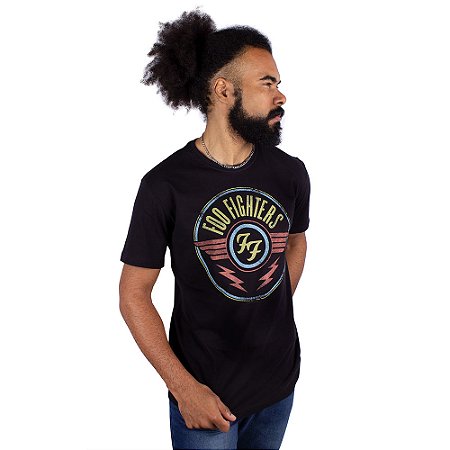 Camiseta Foo Fighters Logo Preta Oficial