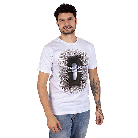 Camiseta Metallica Death Magnetic Branca Oficial