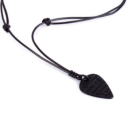 Colar Palheta Musical Ajustável Preto